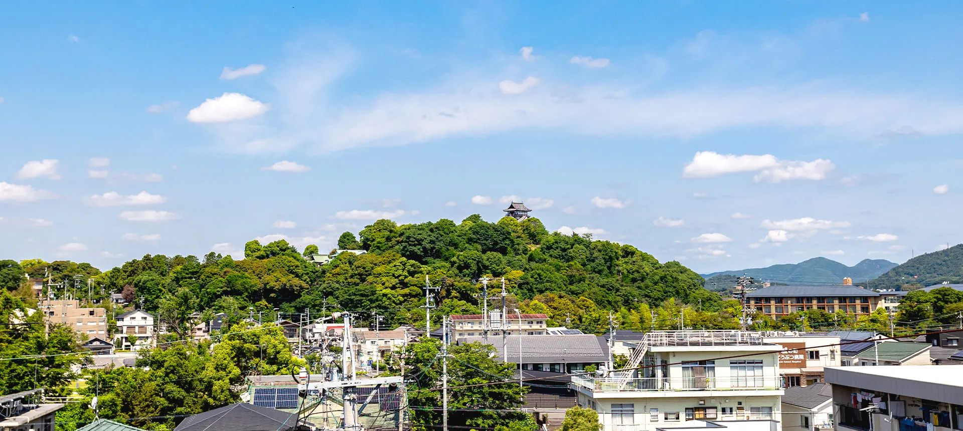 社屋からの犬山の景色