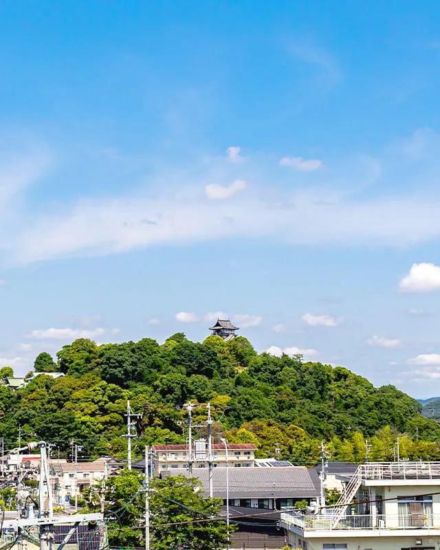 社屋からの犬山の景色